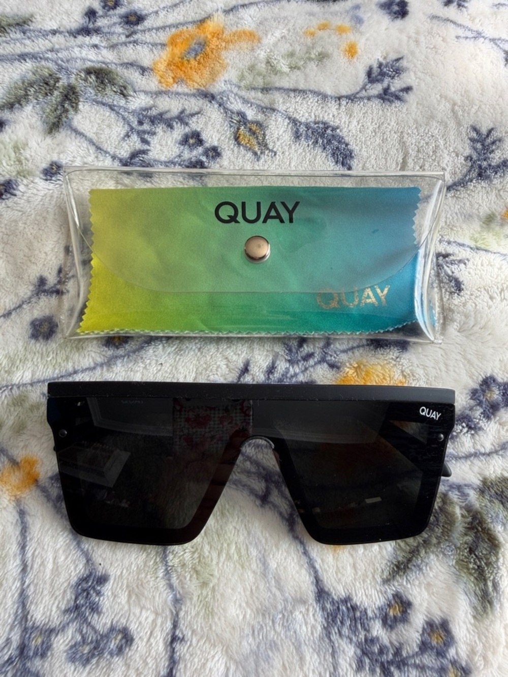 QUAY Nightfall Black Frame Sunglasses with Polarized Lens